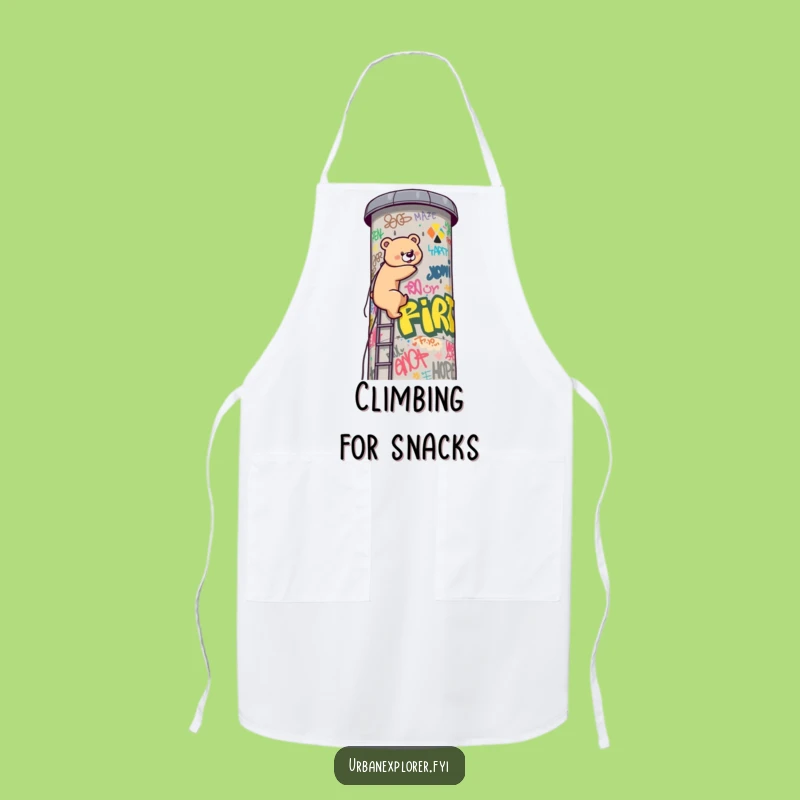 Funny Kawaii Bear Chef's Apron - Culinary Adventure & Kitchen Humor