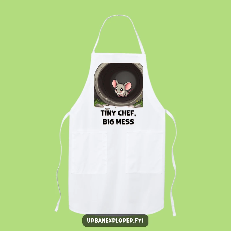 Funny Mouse Apron: Cook Up Fun with Tiny Explorer Humor
