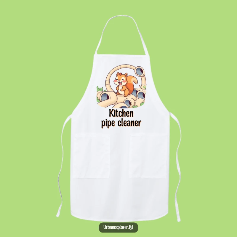 Funny Squirrel Maze Apron - Joyful Pipe Kitchen Adventure Wear