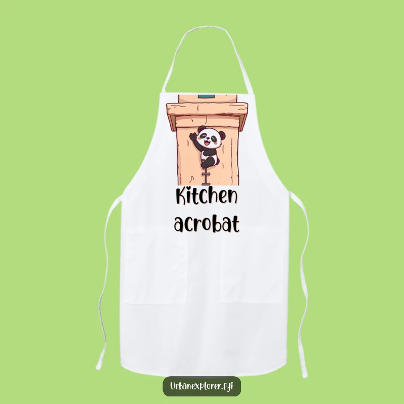 Funny Kawaii Panda Climber Apron - Joyful Kitchen Challenger Bib