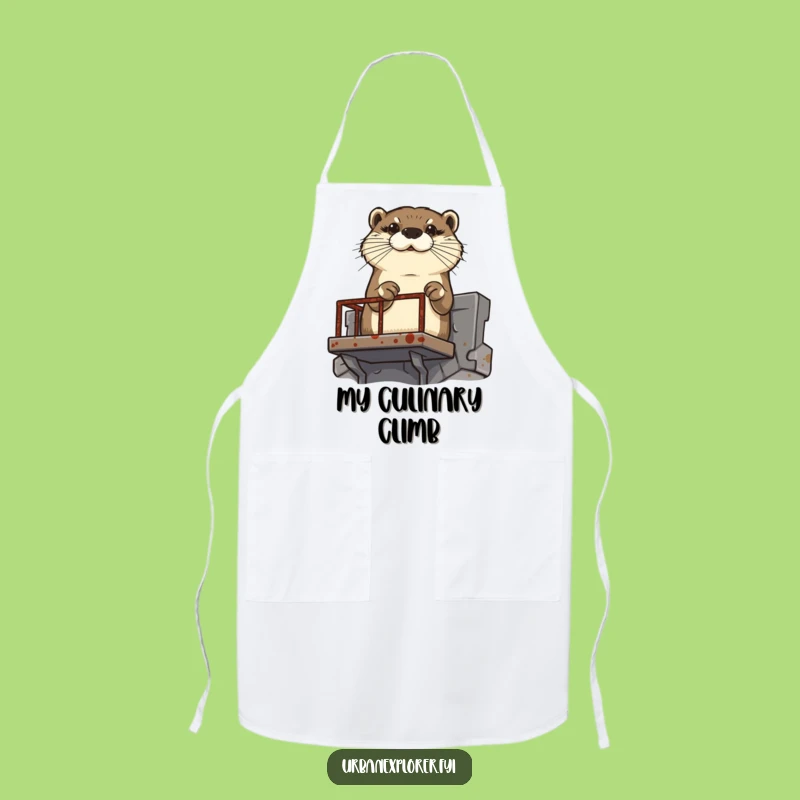 Funny Otter Fire Escape Apron - Kitchen Wear with Humorous Drive