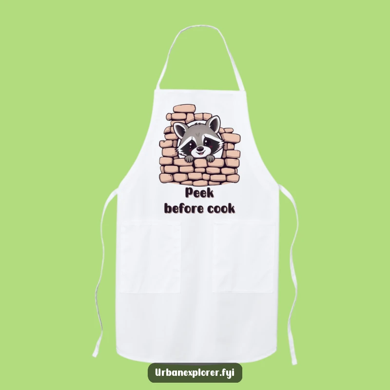 Funny Raccoon Kitchen Apron - Humorous Gift for the Playful Cook