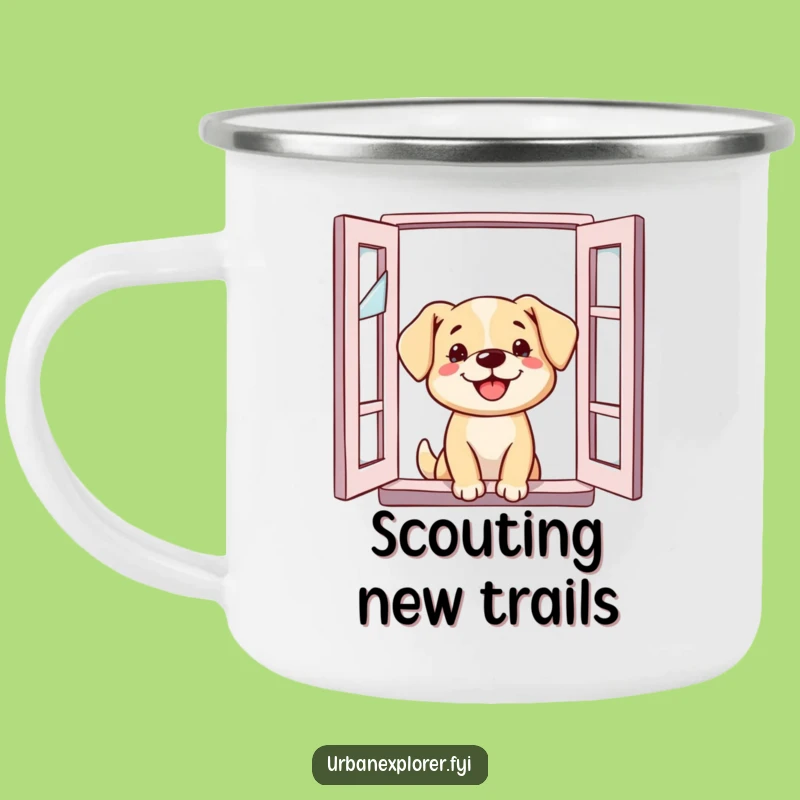 Funny Dog Campfire Mug: Durable & Hilarious Gift for Curious Campers!