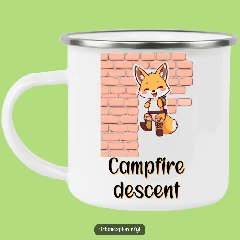 Funny Fox Rappelling Camping Mug - Fuel Your Adventures with Humorous Style