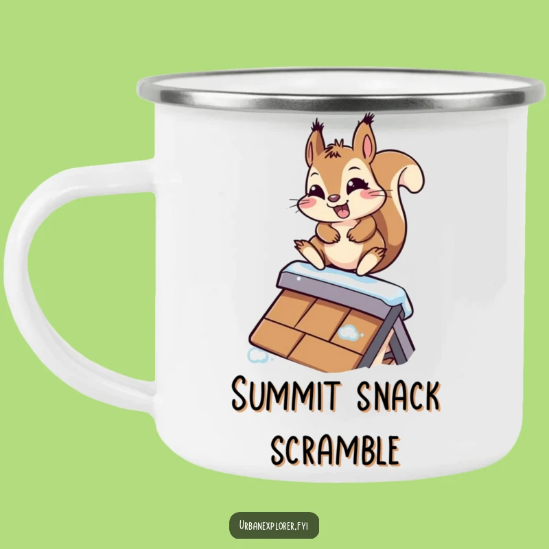 Funny Kawaii Squirrel Camping Mug - Hilarious Outdoor Adventure Cup