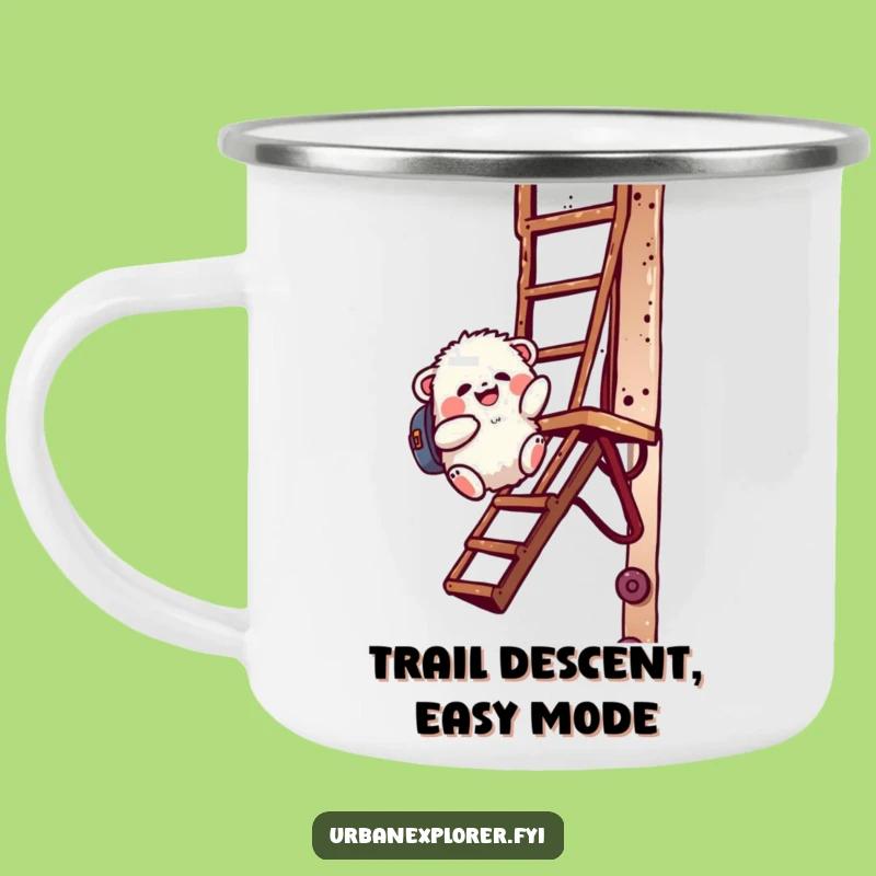 Funny Creature Fire Escape Camping Mug - Outdoor Fun, Whimsical Companion, Awesome Funny Gift