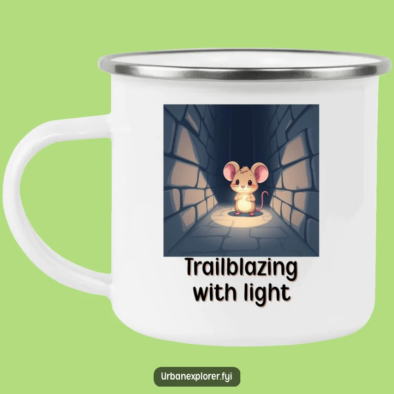 Funny Mouse Explorer Camping Mug: Night Explorer's Brew, Adventurous Funny Gift!