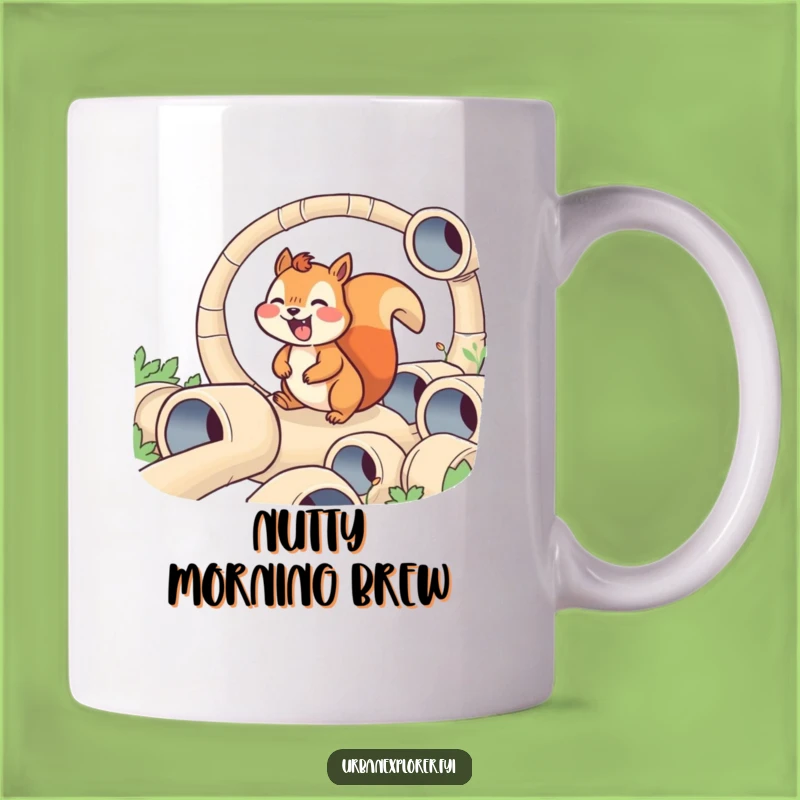 Funny Squirrel Maze Mug - Joyful Pipe Navigation Hilarious Gift