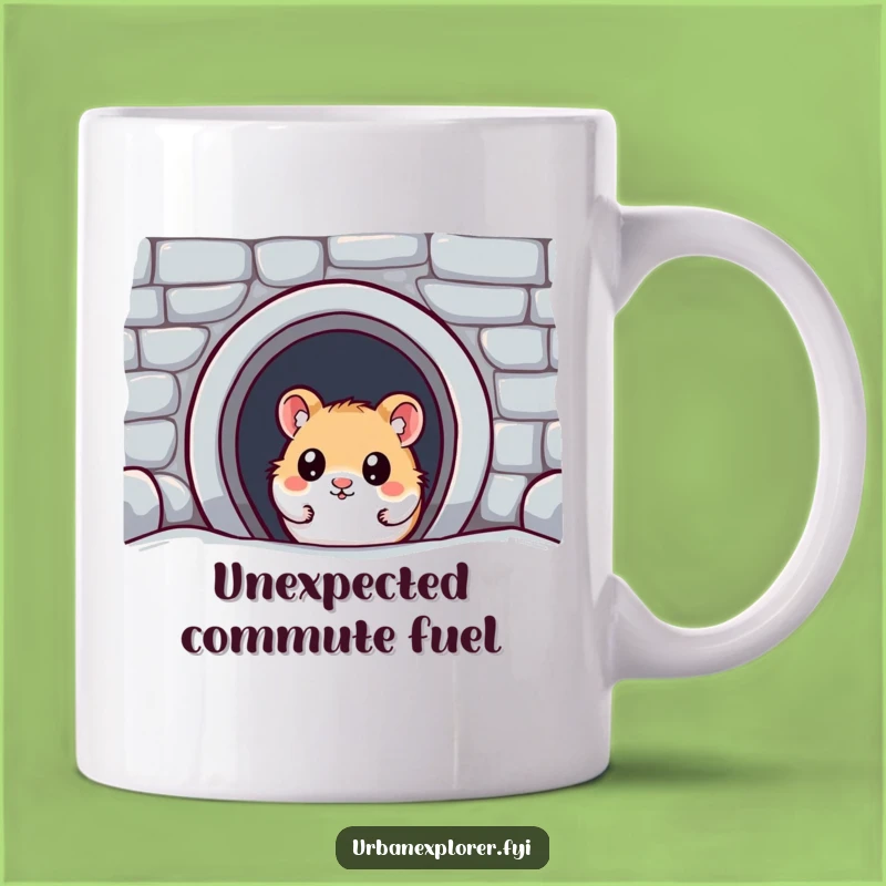 Funny Kawaii Hamster Subway Mug - Hilarious Discovery Gift for Explorers
