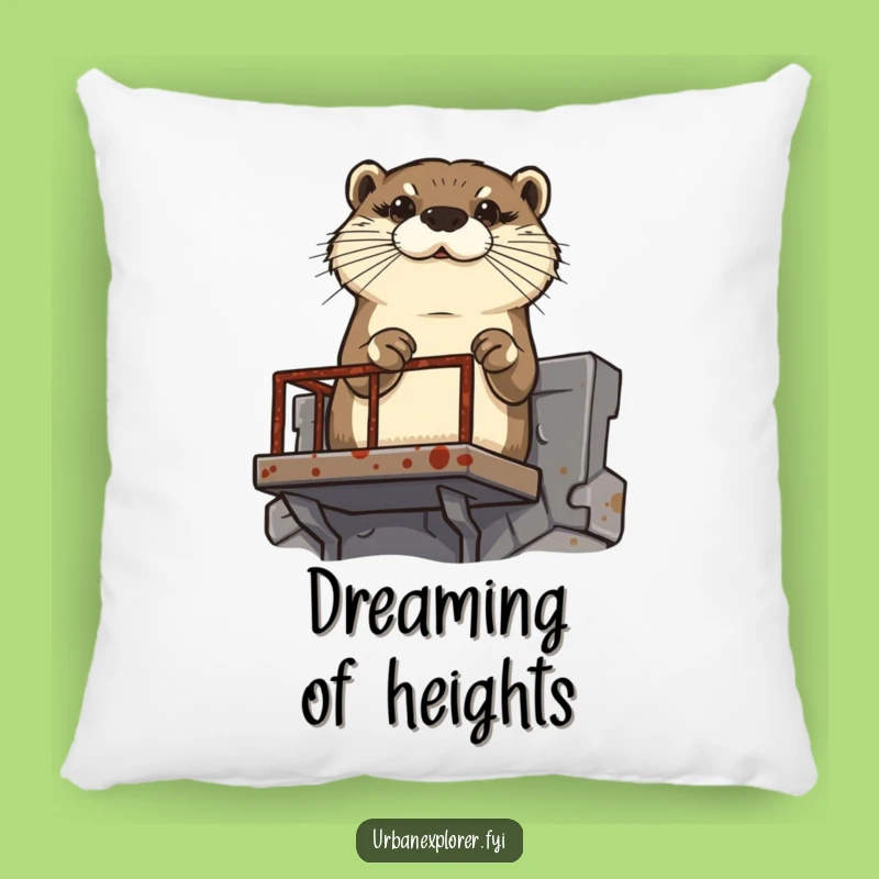 Funny Otter Fire Escape Pillow - Cozy Comfort & Humorous Accent