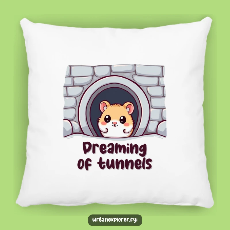 Funny Kawaii Hamster Pillow - Cozy Cushion with Hilarious Discovery Theme