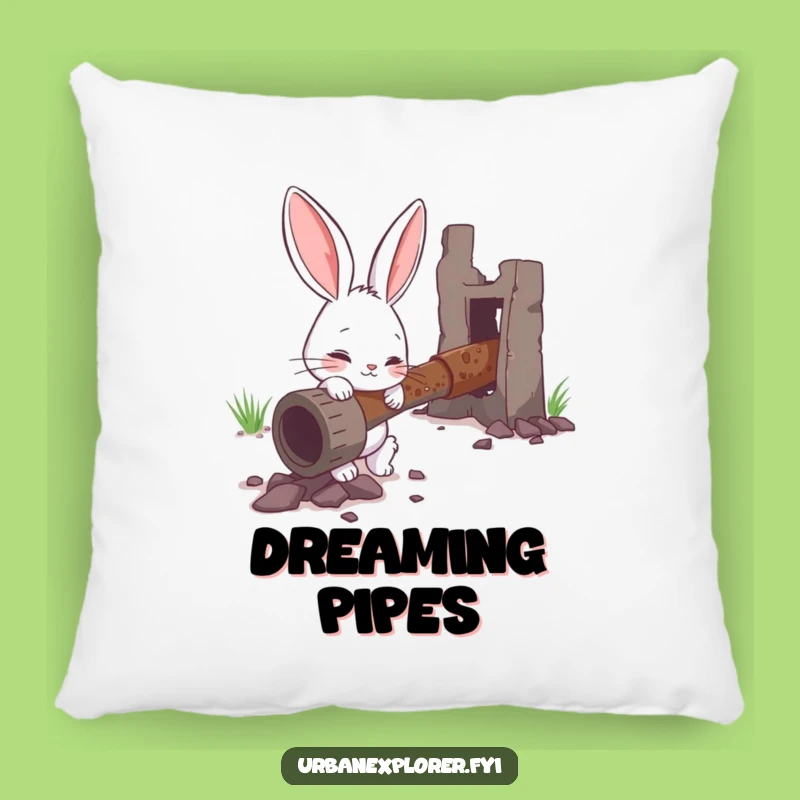 Funny Bunny Ponder Pillow - Comfy & Humorous Accent for Thinkers