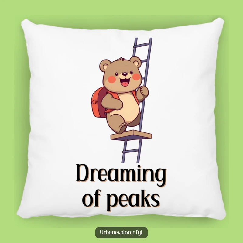 Funny Bear Climbing Pillow - Comfy & Hilarious Adventure Decor