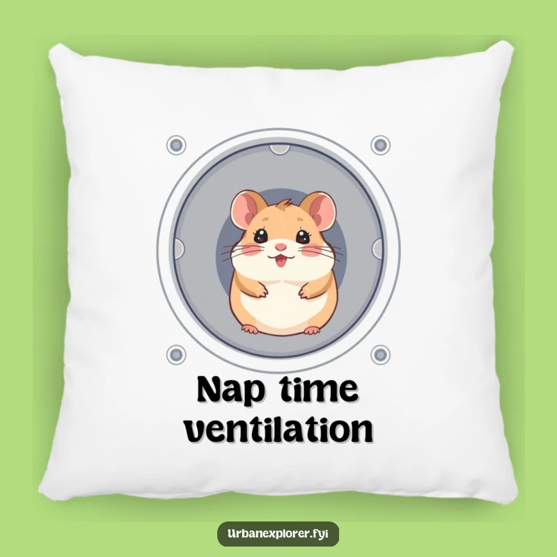 Funny Hamster Pillow: Cheerful Vent Surprise, Cozy Comfort Gift