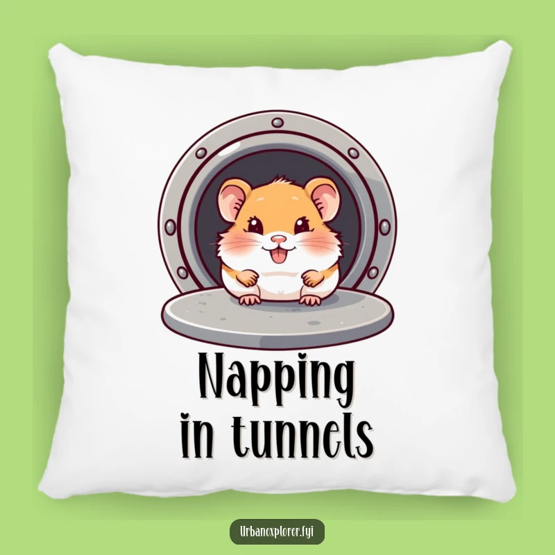 Funny Hamster Secret Pillow: Comfy & Hilarious Accent Pillow, Great Funny Gift!