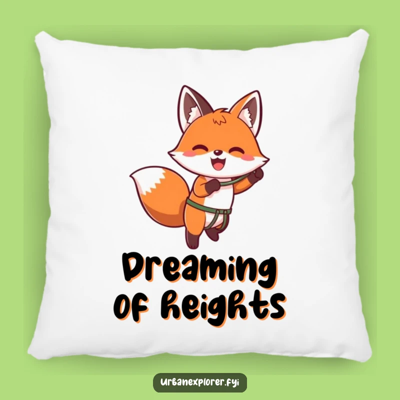 Funny Kawaii Fox Grappler Pillow - Cozy, Enthusiastic Character Cushion Gift