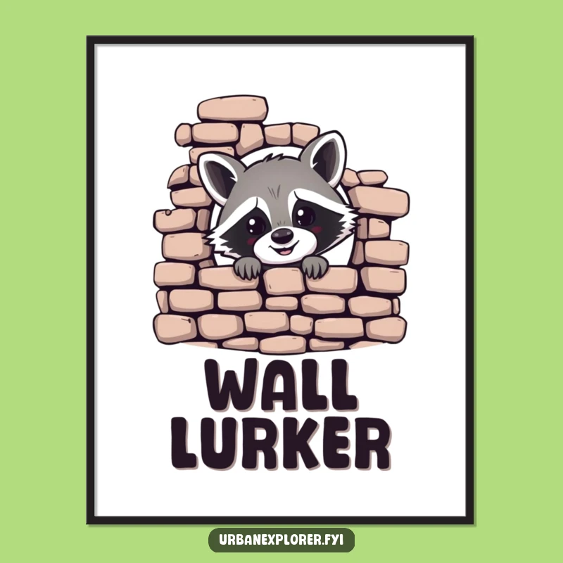 Funny Raccoon Art Print - Humorous Gift for Playful Spaces