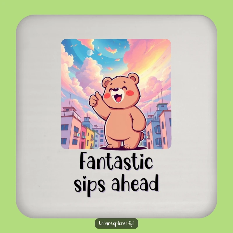 Funny Bear Sky Coaster: Protect Surfaces with Celestial Humor