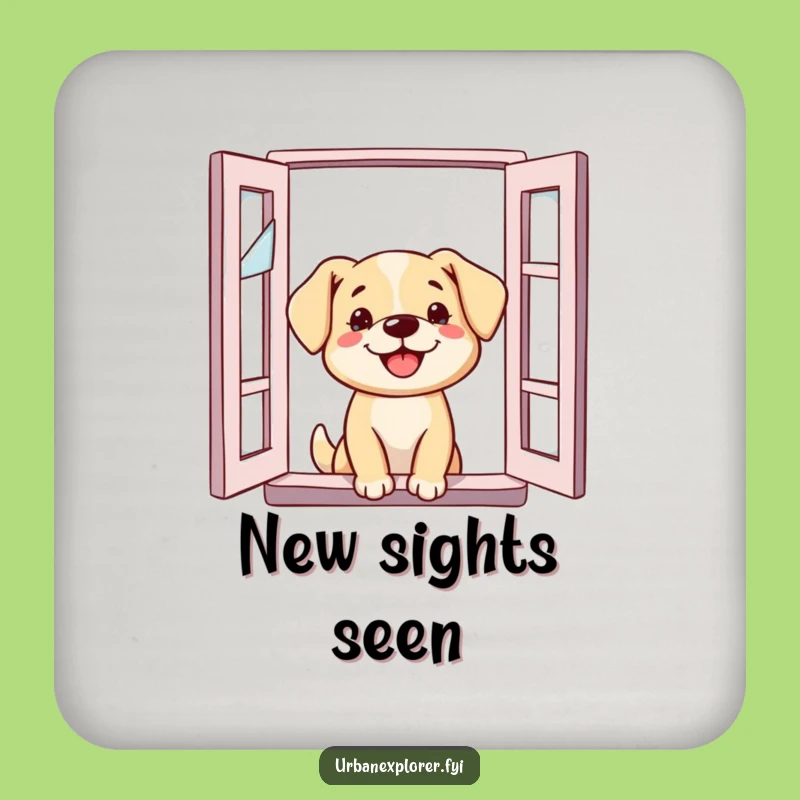 Funny Dog Window Coaster: Protect Surfaces with This Hilarious Funny Gift!