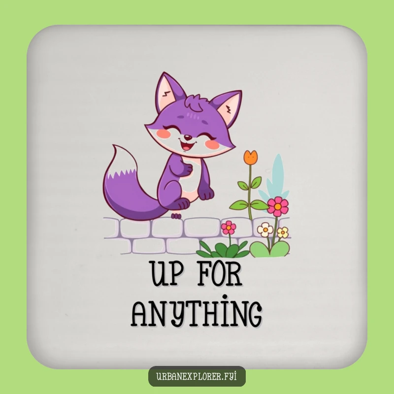 Funny Fox Garden Wall Coaster Set: Protect Surfaces with Playful Charm!