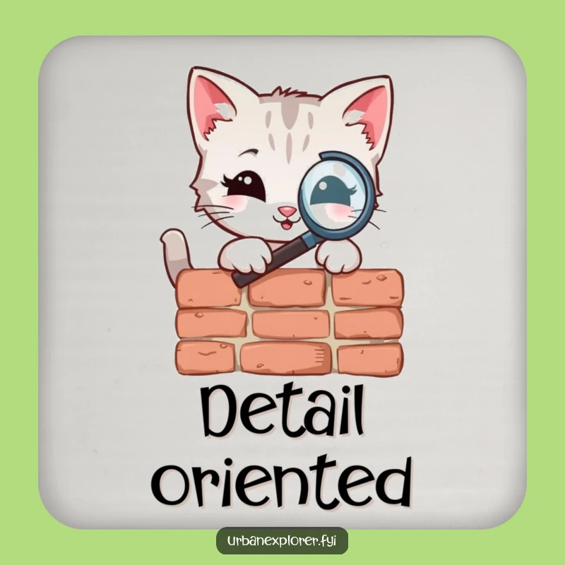 Funny Kitten Magnifying Glass Coaster Set: Protect Surfaces with Curiosity Gift