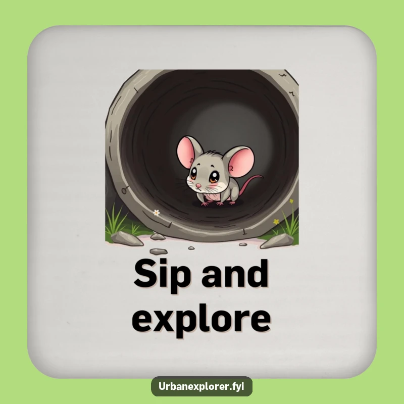 Funny Mouse Coasters: Sip with Curiosity and Tiny Critter Humor