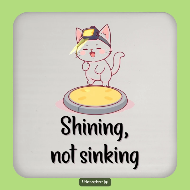 Funny Kitten Manhole Coaster Set: Protect Tables with Playful Charm!