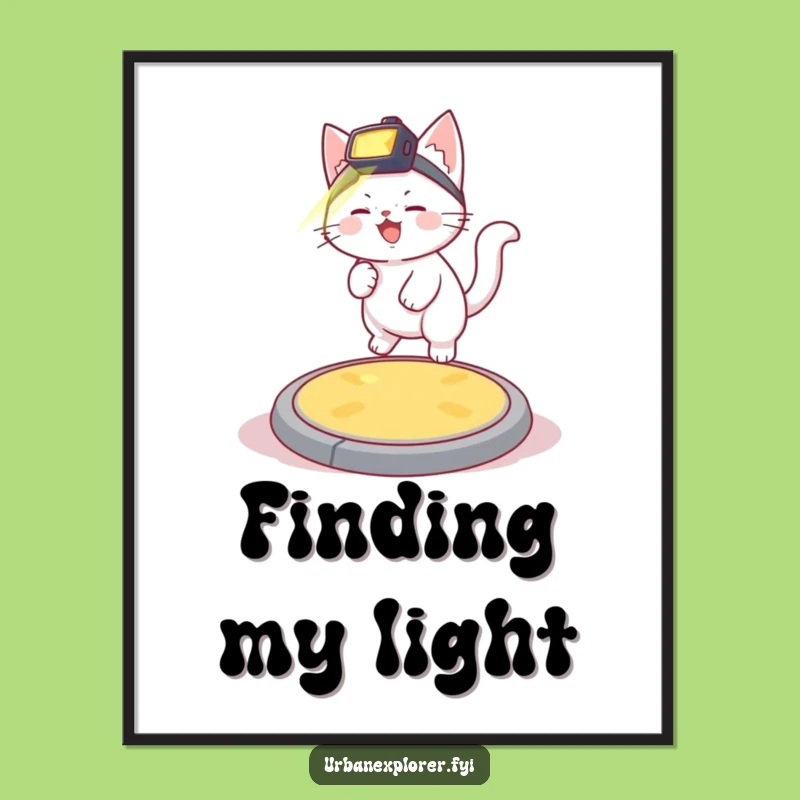 Funny Giggling Kitten Poster: Whimsical Art for a Playful Space!