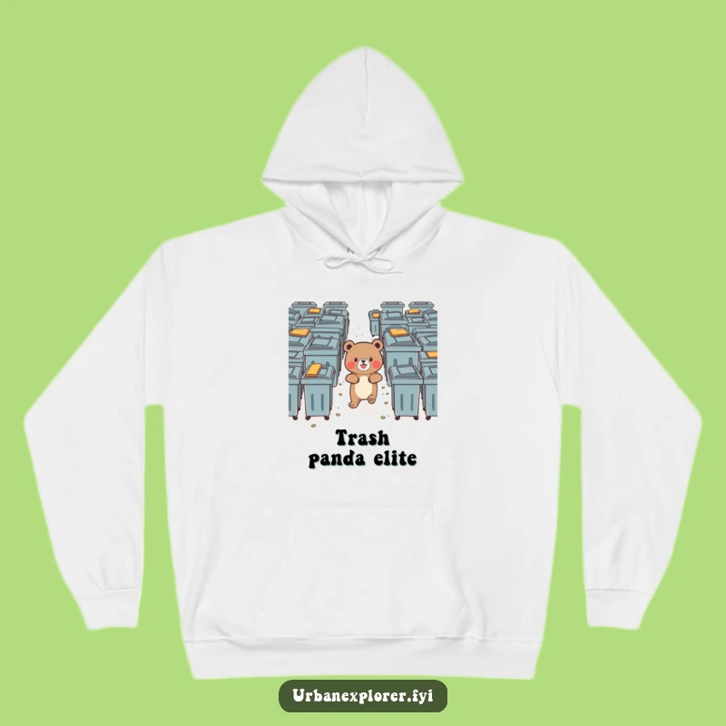 Funny Bear Dumpster Hoodie: Cozy Brave Explorer, Hilarious Warm Gift