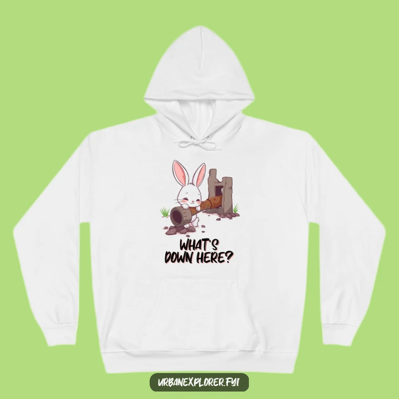 Funny Bunny Investigator Hoodie - Cozy & Humorous Gift for Thinkers