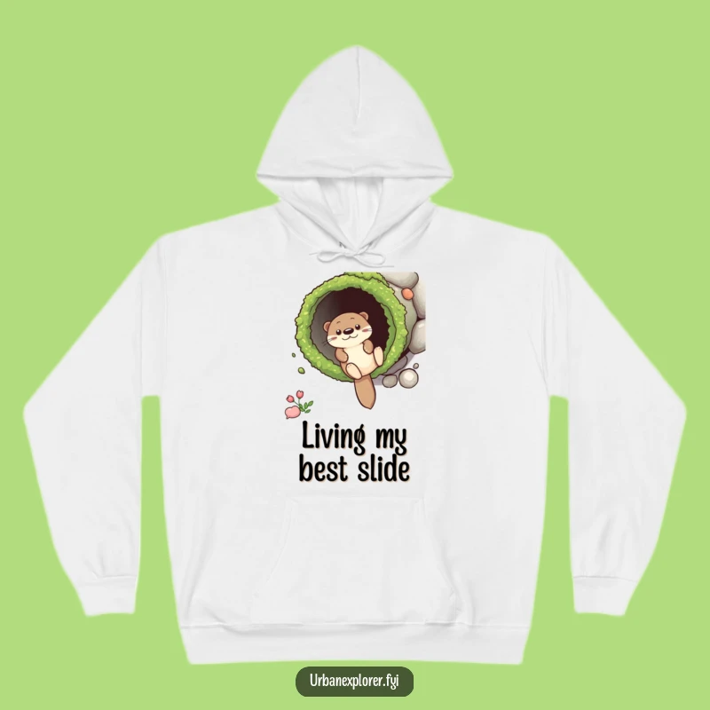 Funny Otter Drainpipe Hoodie: Cozy Up with Playful Animal Humor Gift