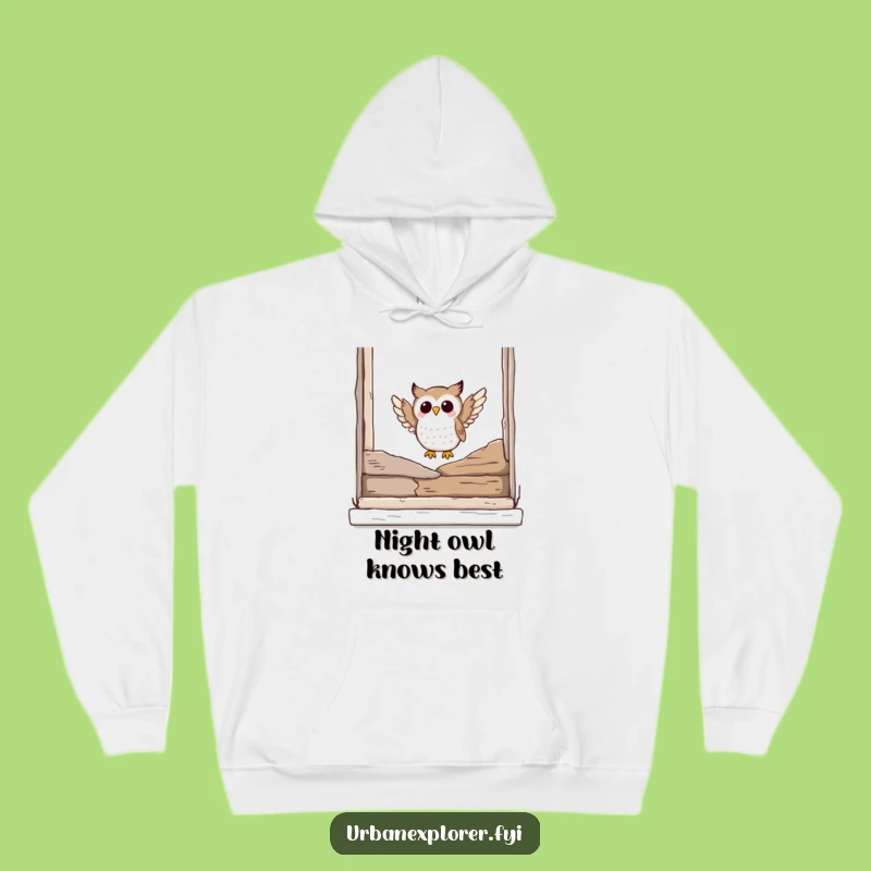 Funny Owl Hoodie: Cozy Winter Warmth with Wise Bird Humor