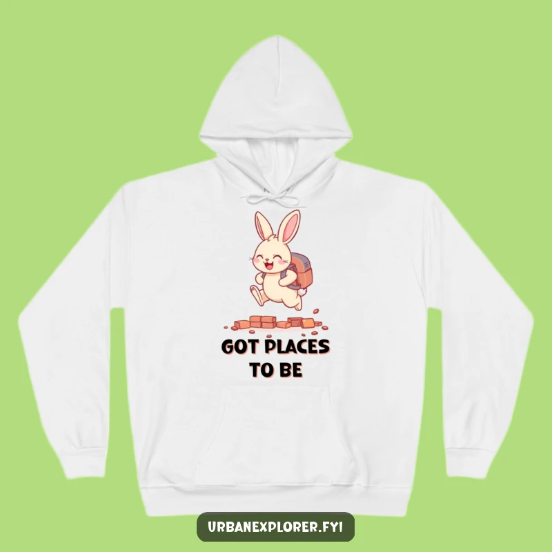 Funny Bunny Backpack Hoodie: Cozy Leap Over Obstacles Gift!