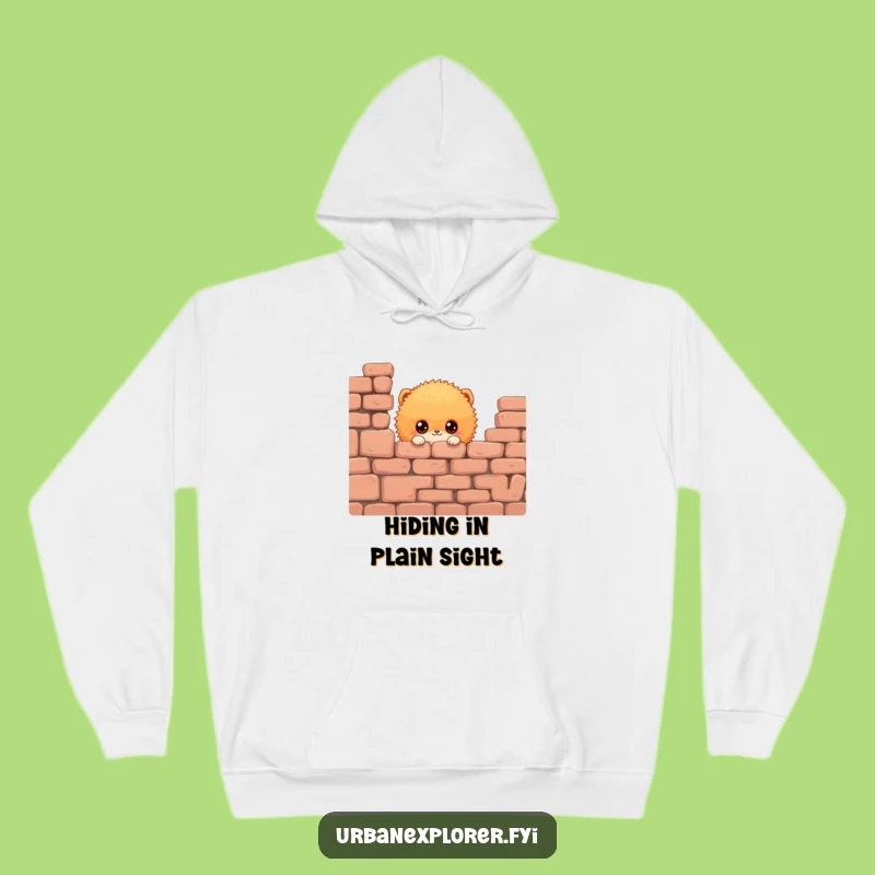 Funny Fluffy Creature Hoodie: Cozy Wall Peeker, Warm Mystery Gift