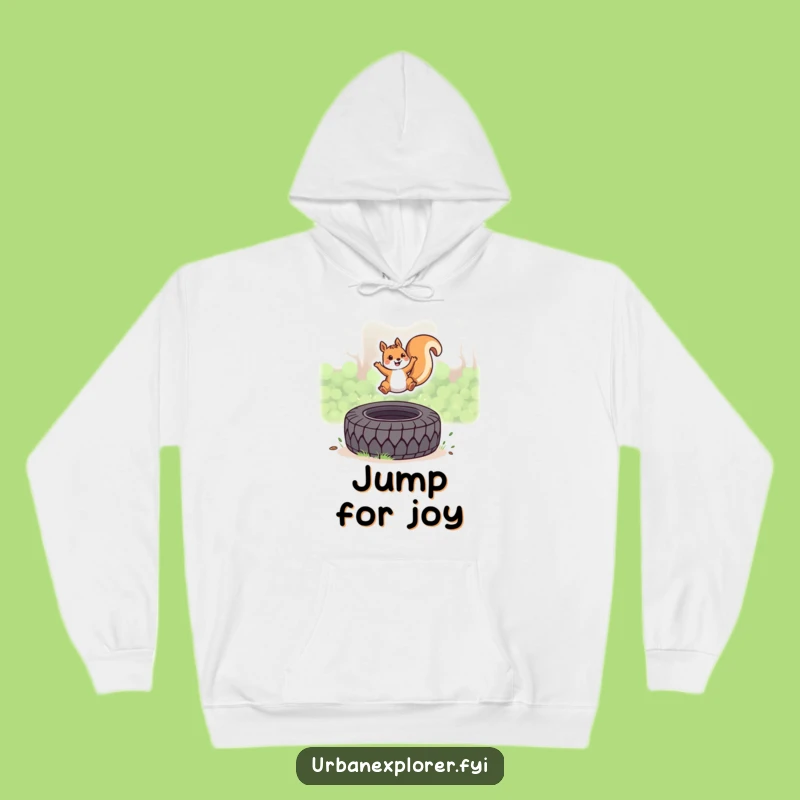 Funny Kawaii Squirrel Hoodie: Cozy Tire Leap Sweatshirt, Ideal Funny Gift