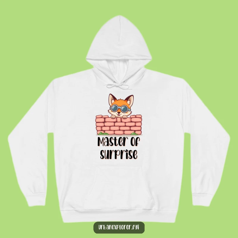 Funny Fox Goggles Hoodie: Gleeful Peeking Comfort for Enthusiasts