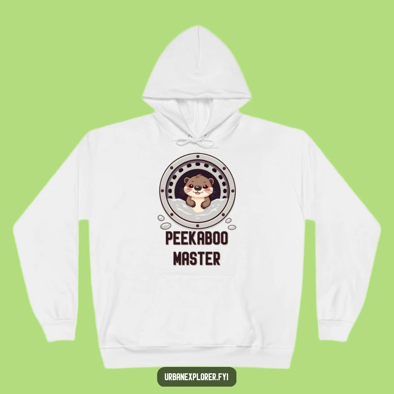 Funny Otter Sewer Hoodie: Cozy Grin Surprise, Hilarious Warm Gift
