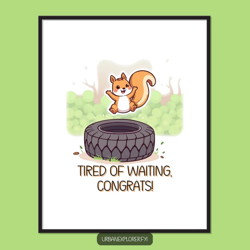 Funny Free Printable Kawaii Squirrel Wall Art - Downloadable & Energetic DIY Decor