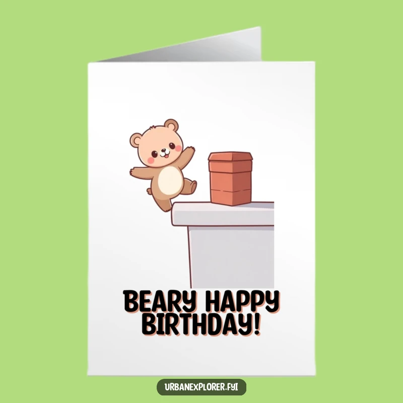 Free Printable Kawaii Bear Birthday Card - Funny Downloadable Drama for a Wild Celebration