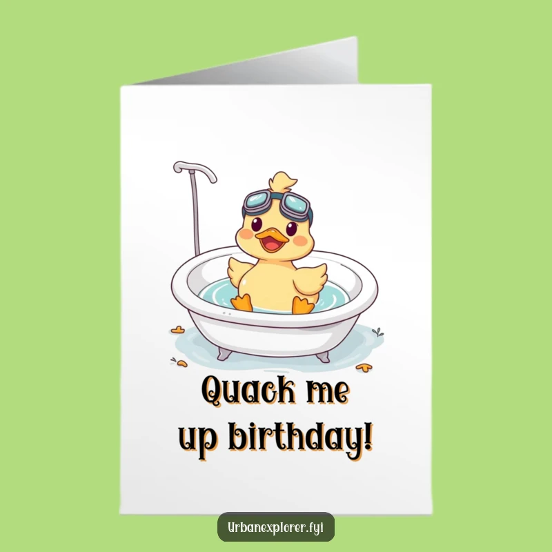 Free Printable Kawaii Duck Birthday Card - Hilarious Downloadable Gift for a Quacking Good Time