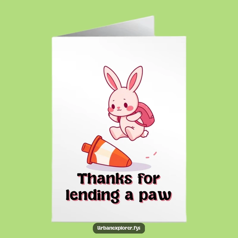 Free Printable Bunny Explorer Thank You Card - Funny Downloadable Gratitude Gift!