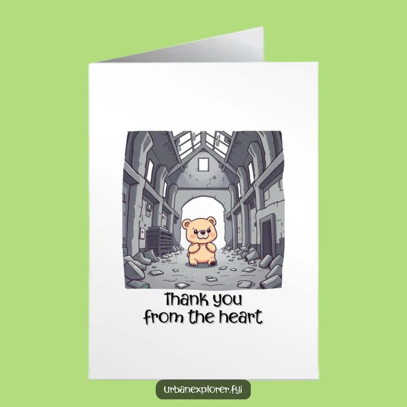 Free Printable Thank You Card: Brave Bear, Funny Appreciation