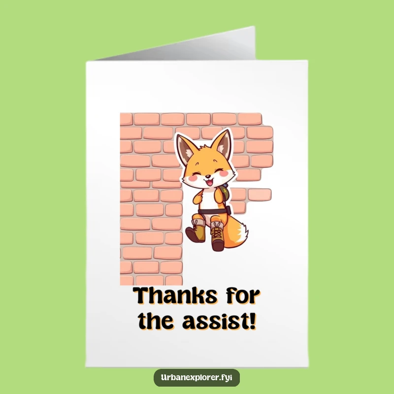 Free Printable Thank You Card: Fox Thanks You Funny Downloadable Gift!