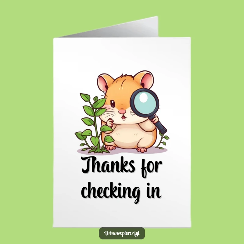 Free Printable Thank You Card: Hamster's Detailed Appreciation