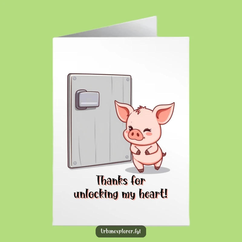 Free Printable Thank You Card: Piglet's Sly Gratitude
