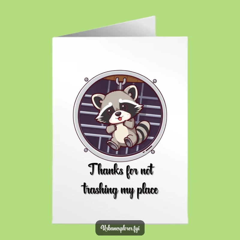 Funny Thank You Card: Free Printable Raccoon Gratitude - DIY Downloadable for a Cheeky Gesture