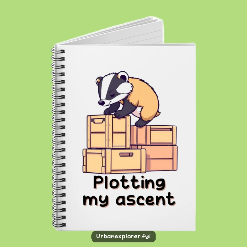 Funny Badger Climb Notebook: Journal Your Goals with Determination