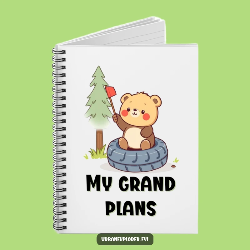 Funny Bear Cub Flag Notebook - Record Achievements, Creative Journal, Great Funny Gift