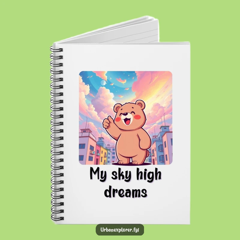 Funny Bear Sky Notebook: Journal Your Dreams with Celestial Flair