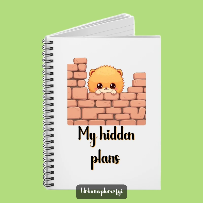 Funny Fluffy Creature Notebook: Curious Peek Journal, Witty Gift Idea